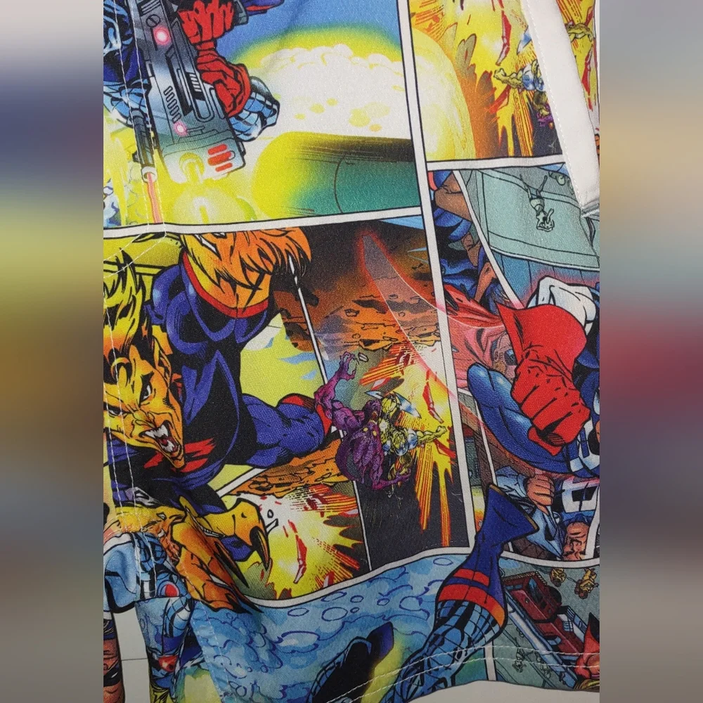 Men's Aussie Bum Super Power Shorts Colorful Fun Pockets Sz M 34-35